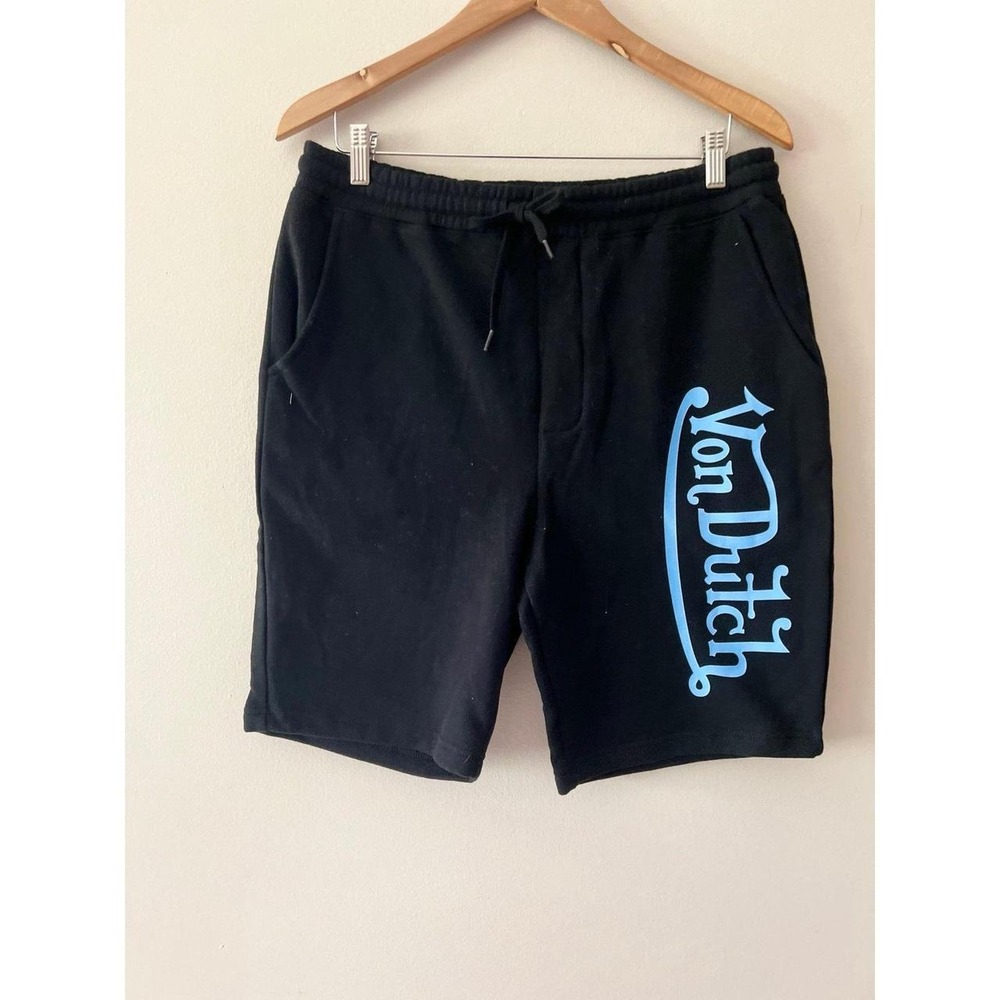 Von Dutch Men's Black Sweat shorts Large NWOT